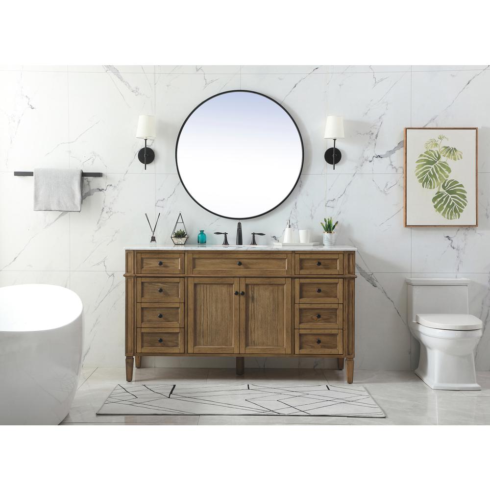 60 inch Single bathroom vanity in driftwood. Picture 4