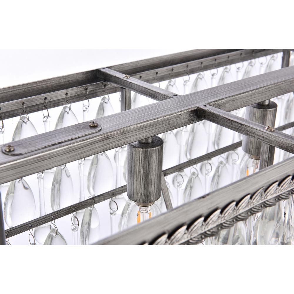 Nordic 40 inch rectangle pendant in antique silver. Picture 4