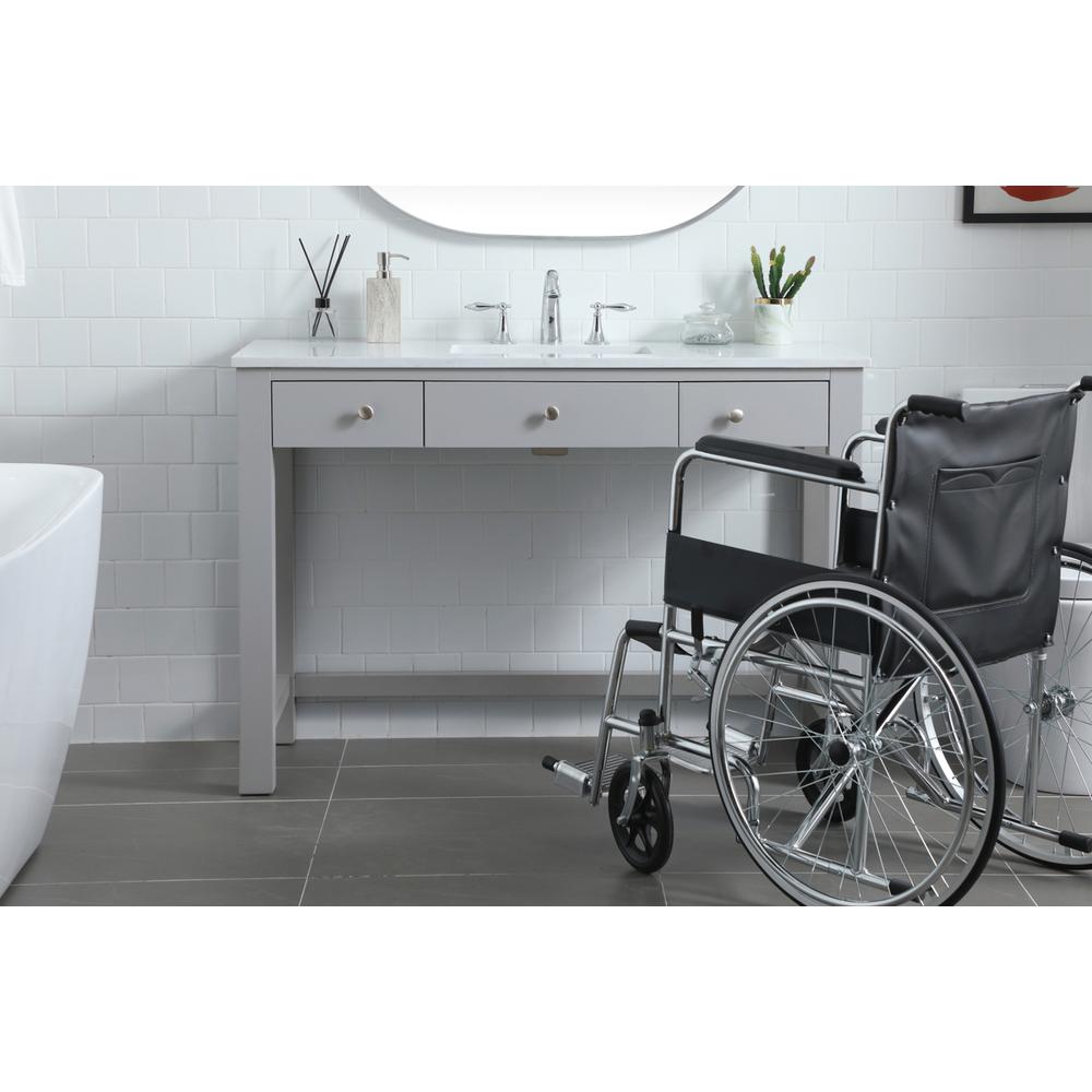 48 Inch ADA Compliant Bathroom Vanity In Grey. Picture 14