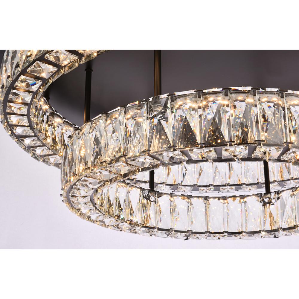 Monroe 30 inch LED double flush mount in black. Picture 3