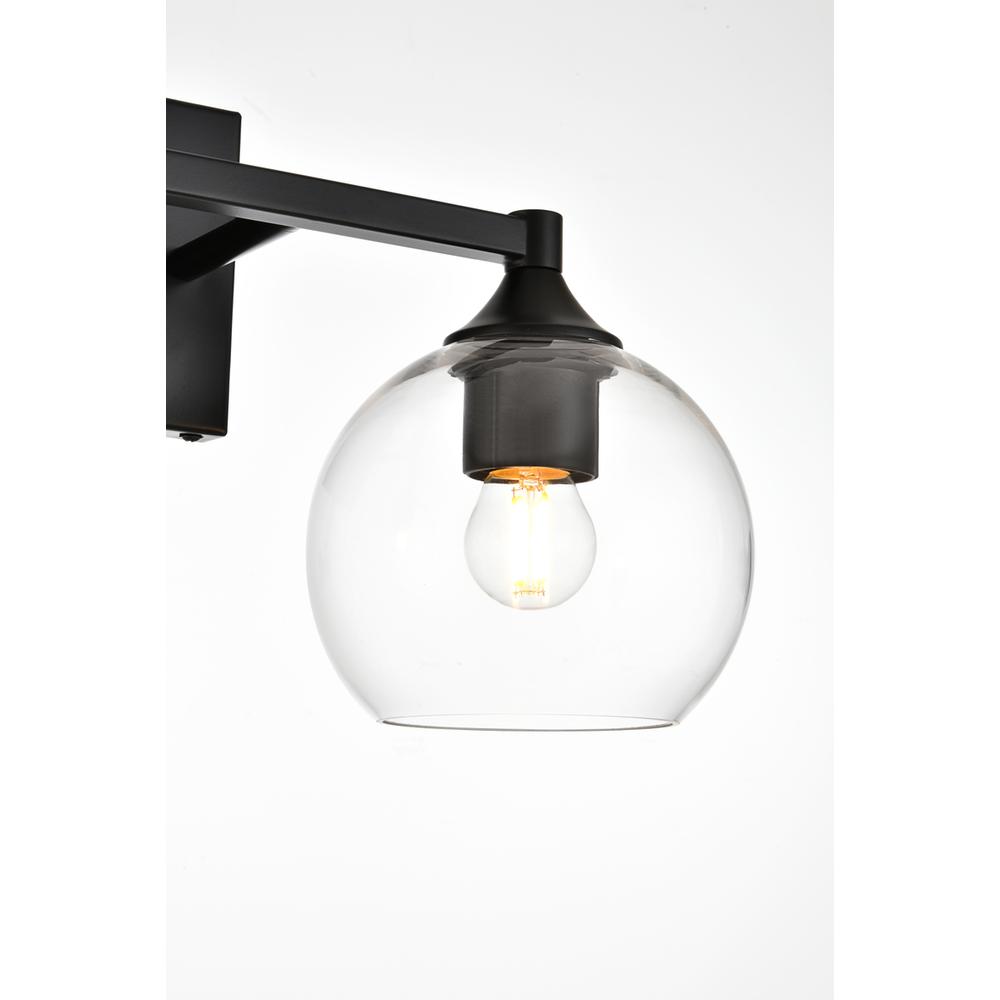 Foster 2 light Black and Clear Bath Sconce. Picture 4