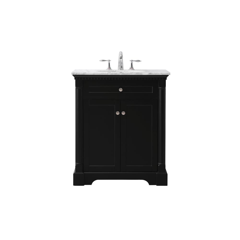 30 inch Single bathroom vanity set in black. Picture 1