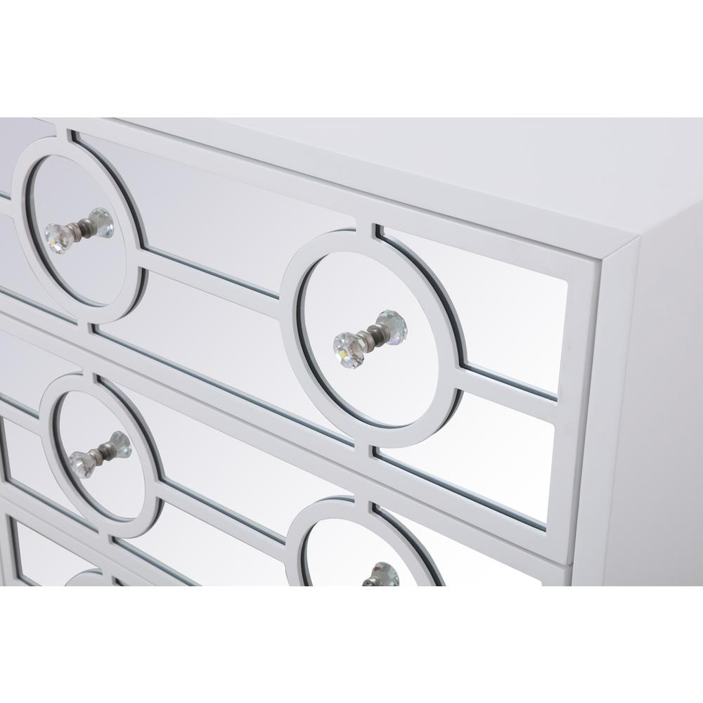 60 in. mirrored six drawer cabinet in white. Picture 7
