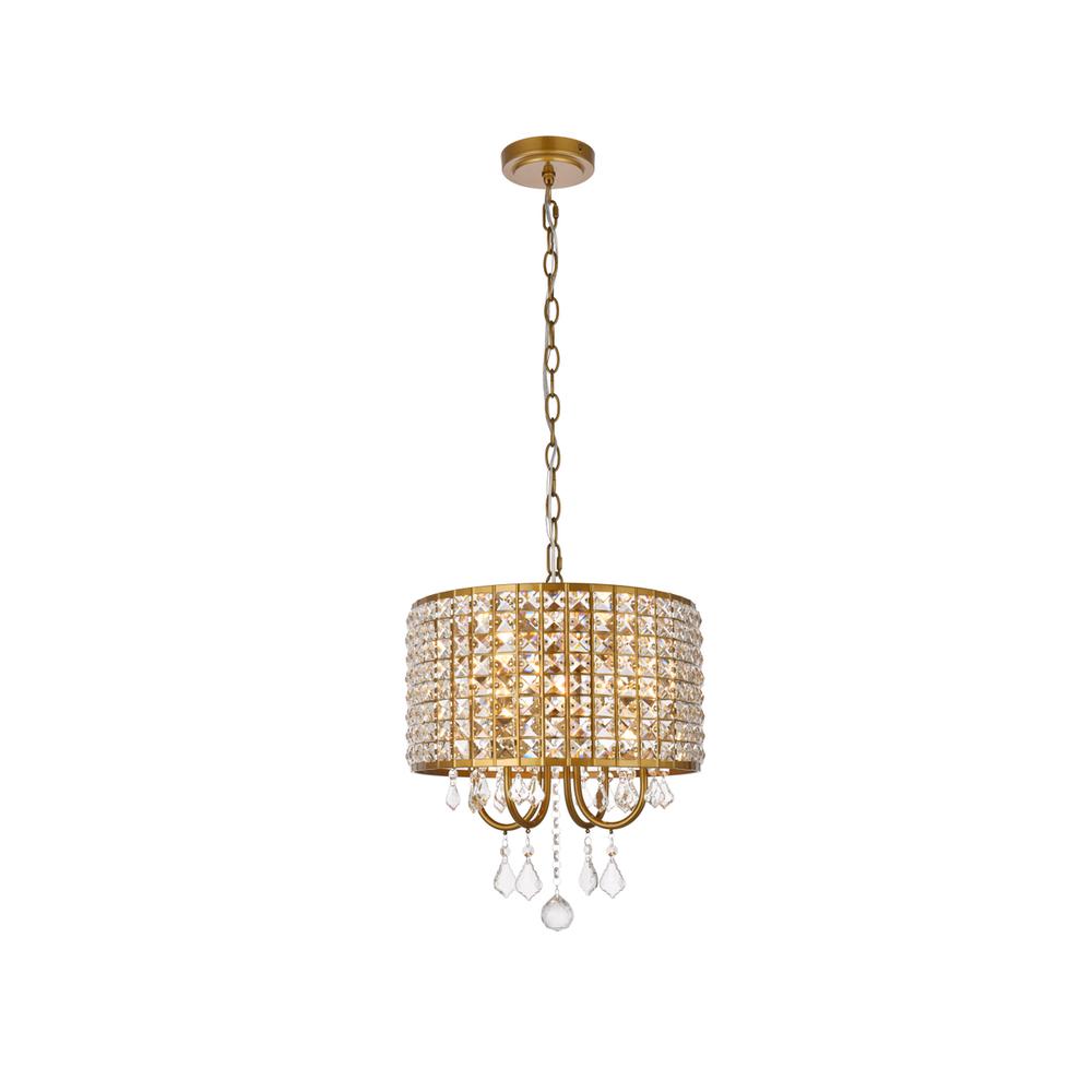 Elise 14 inch pendant in brass. Picture 1