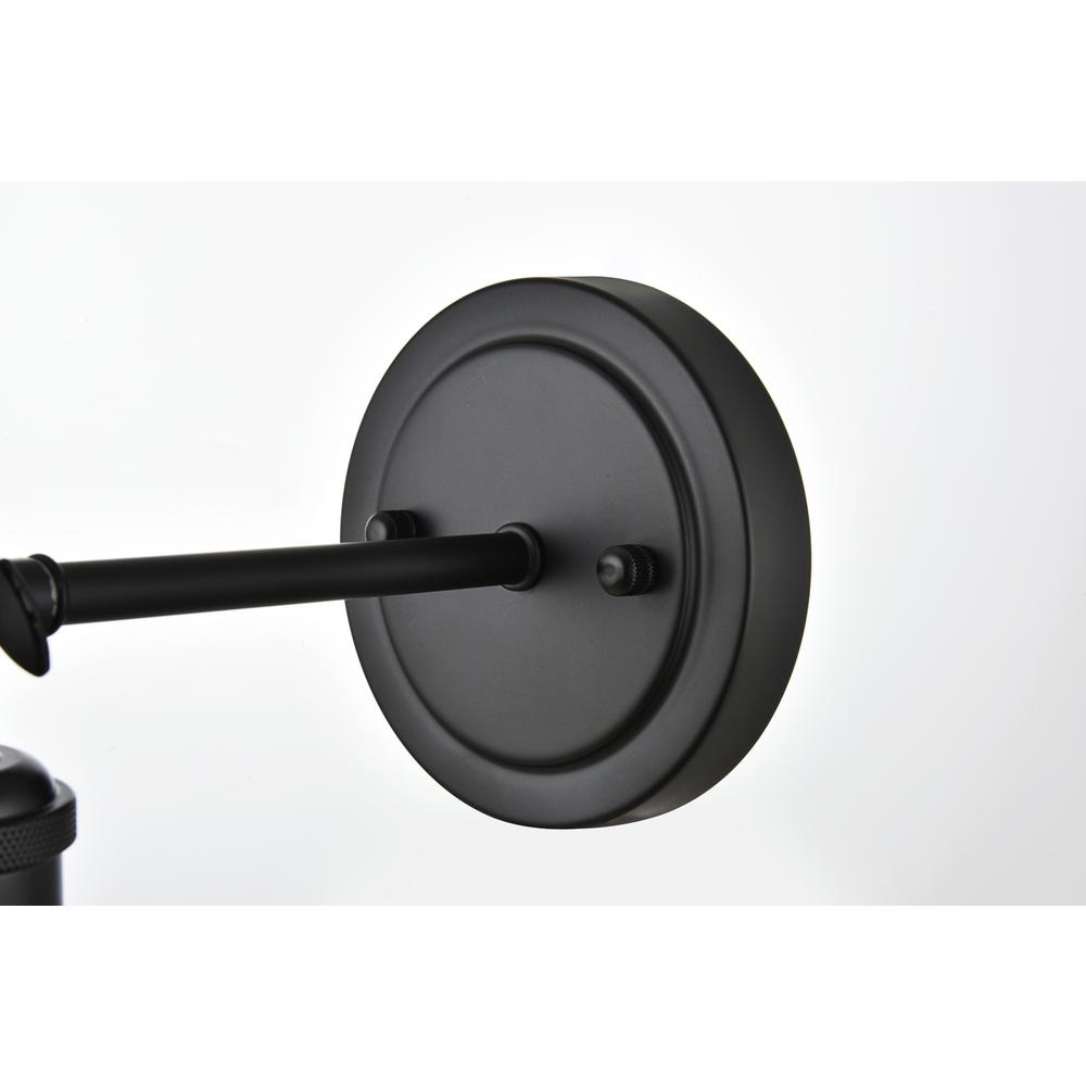 Kai 1 light Black and Clear Bath Sconce. Picture 4
