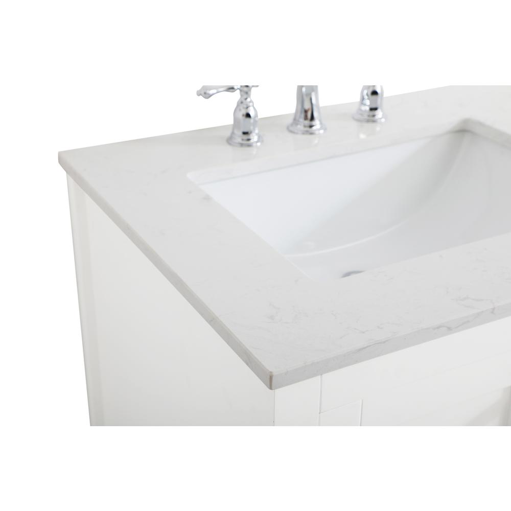 60 inch Double Bathroom Vanity in White. Picture 11
