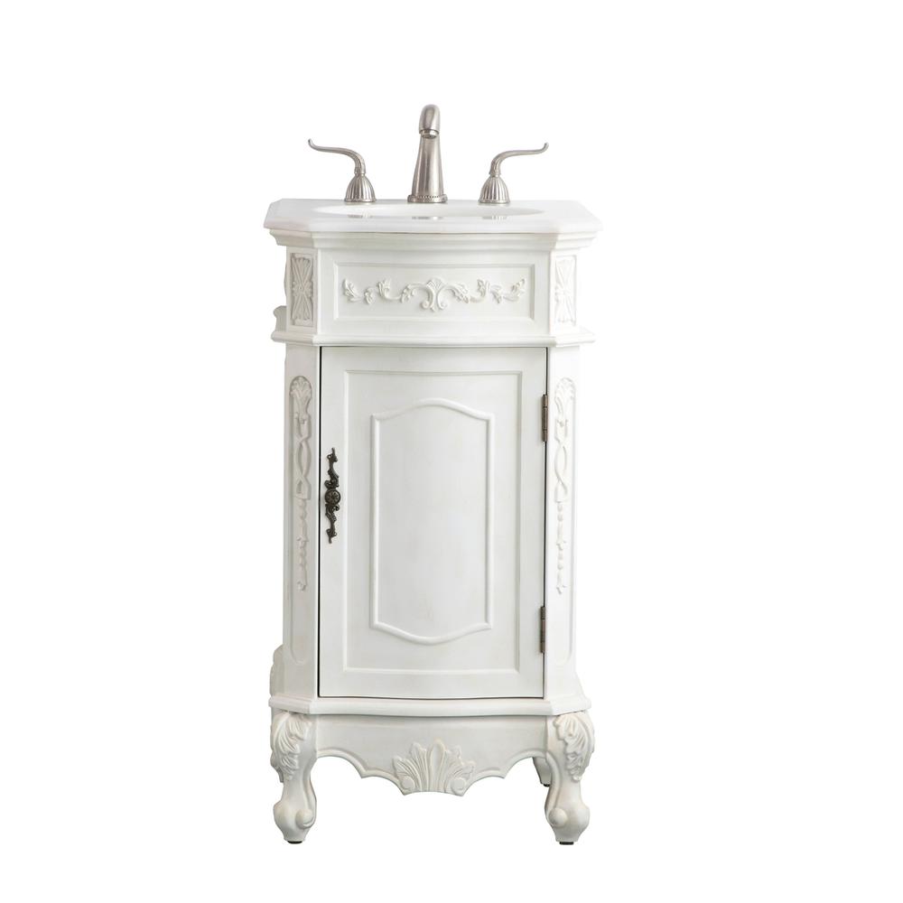 19 inch Single Bathroom vanity in antique white. Picture 1