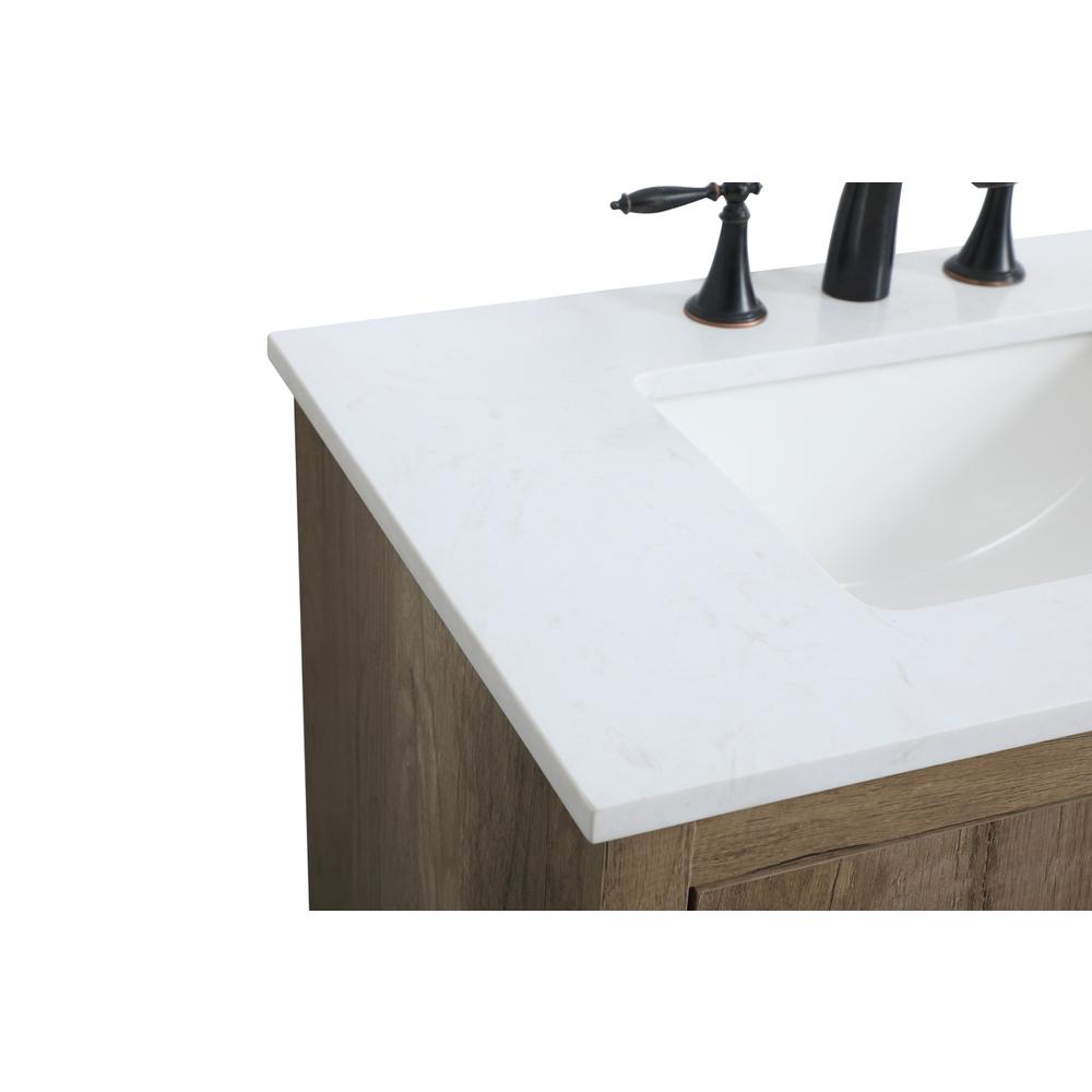 30 Inch SIngle Bathroom Vanity In Natural Oak. Picture 11