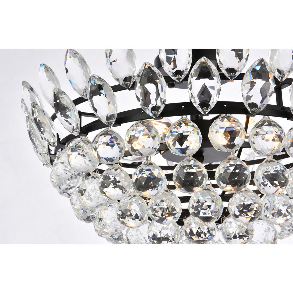 Emilia 20 inch flush mount in black. Picture 4