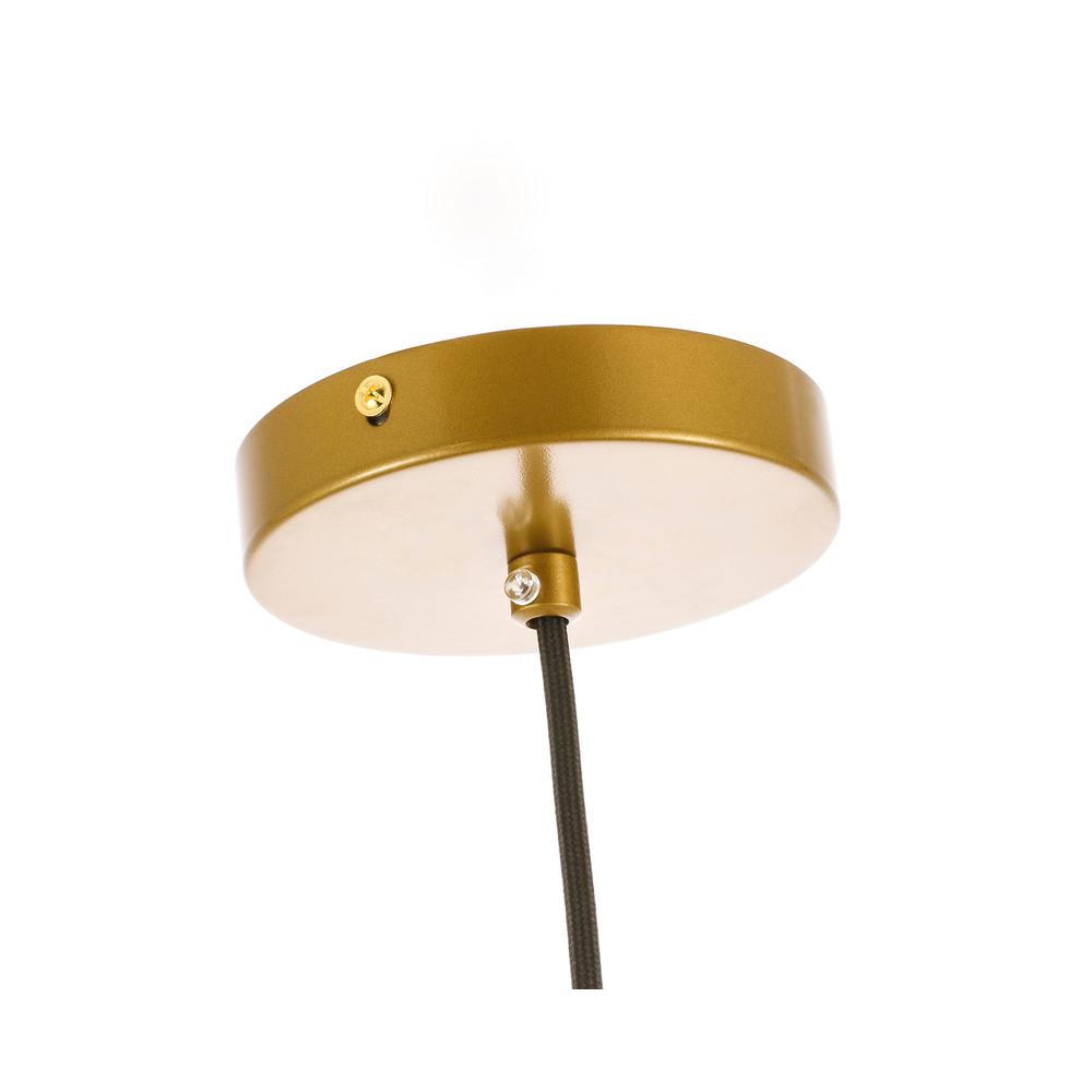 Gene 1 light Brass and Clear glass pendant. Picture 13