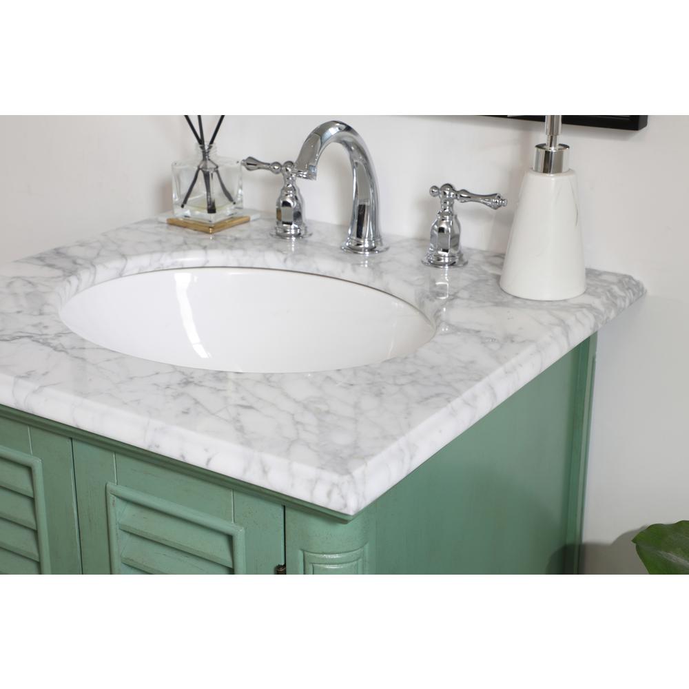 24 inch Single Bathroom Vanity in Vintage Mint. Picture 4