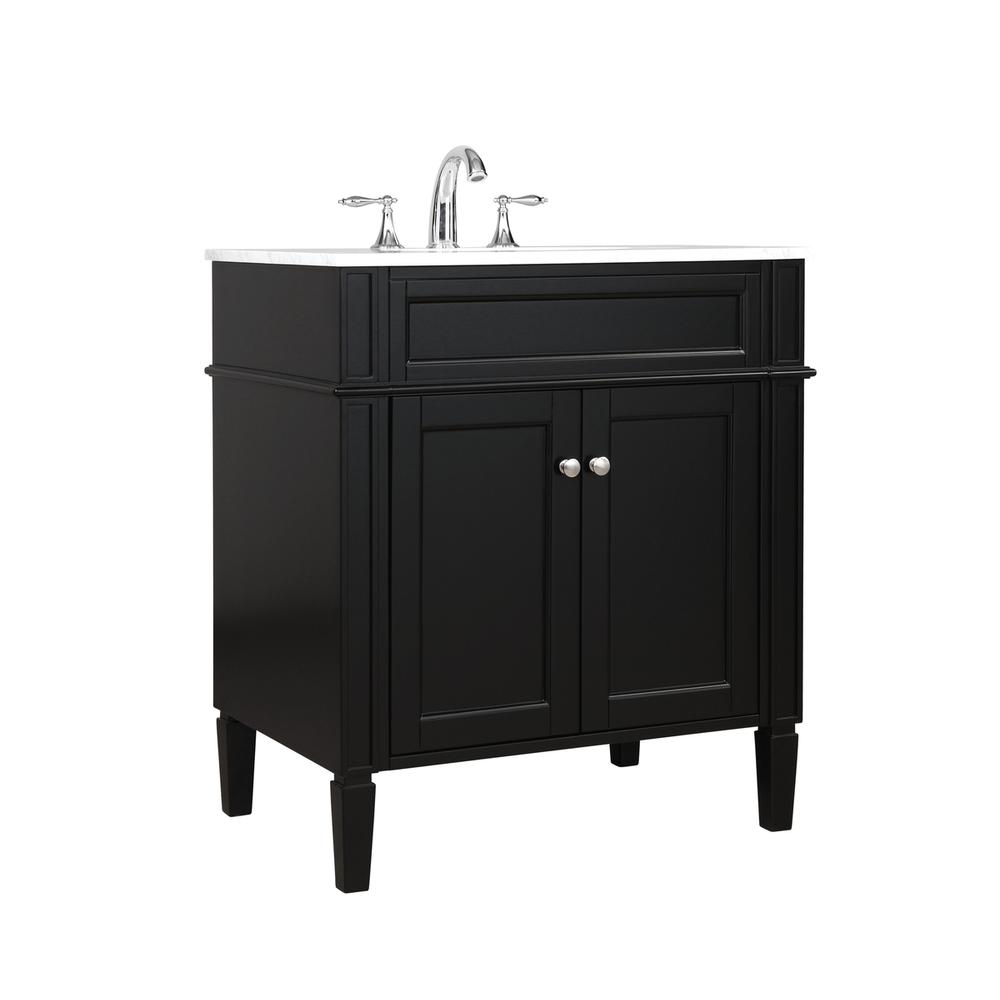 30 inch Single bathroom vanity in Black. Picture 7
