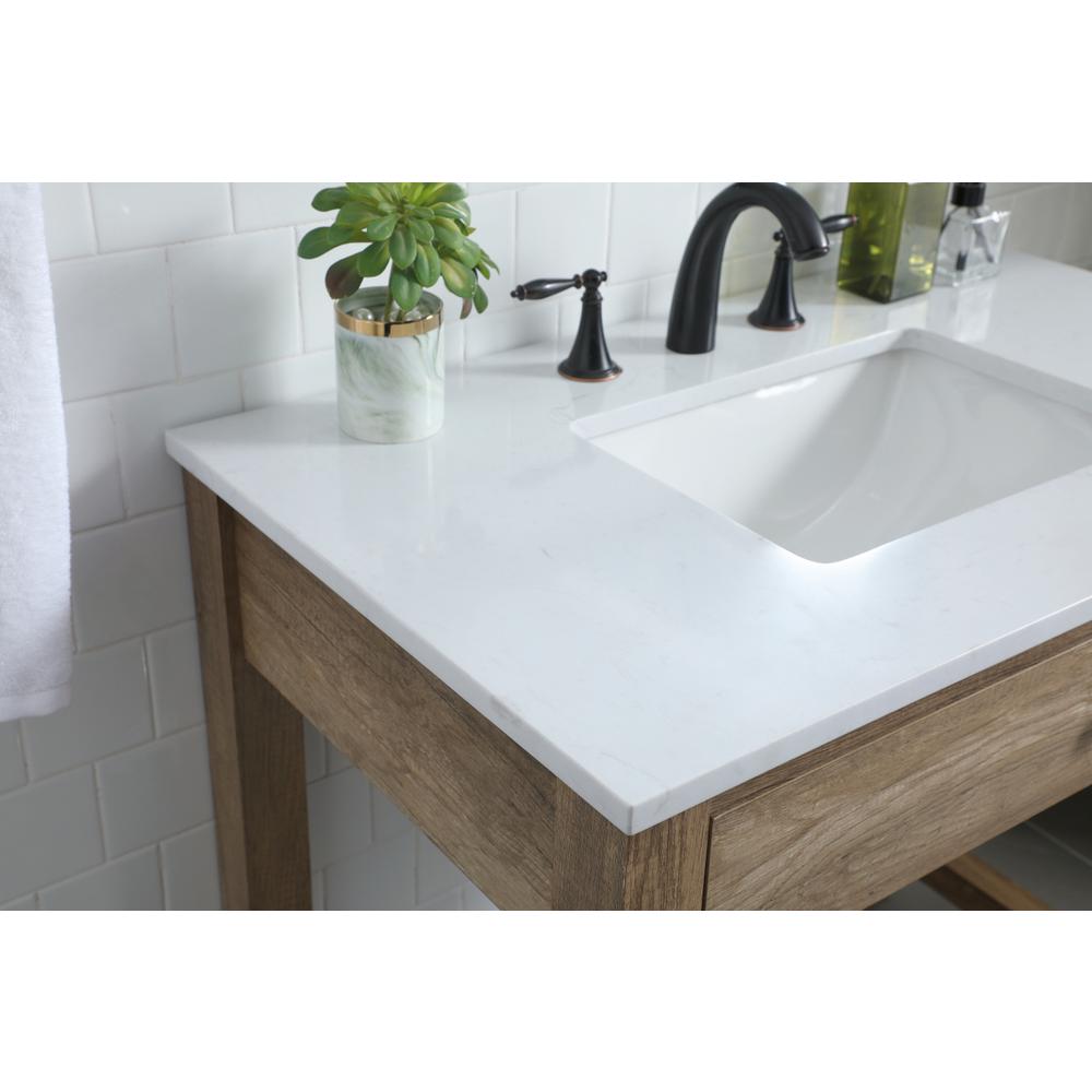 36 Inch ADA Compliant Bathroom Vanity In Natural Oak. Picture 5