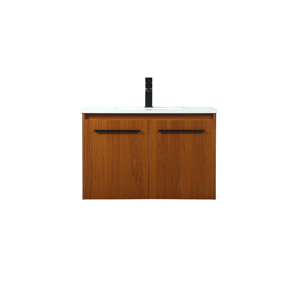 30 Inch Single Bathroom Vanity In Teak. Picture 1