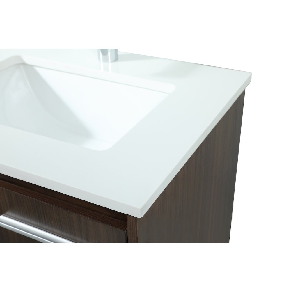 24 Inch Single Bathroom Vanity In Walnut. Picture 12
