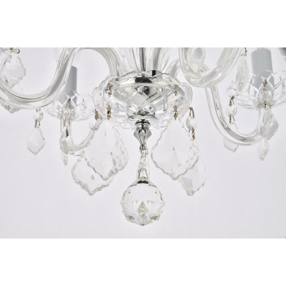 Rococo 4 light Chrome Pendant Clear Royal Cut Crystal. Picture 3