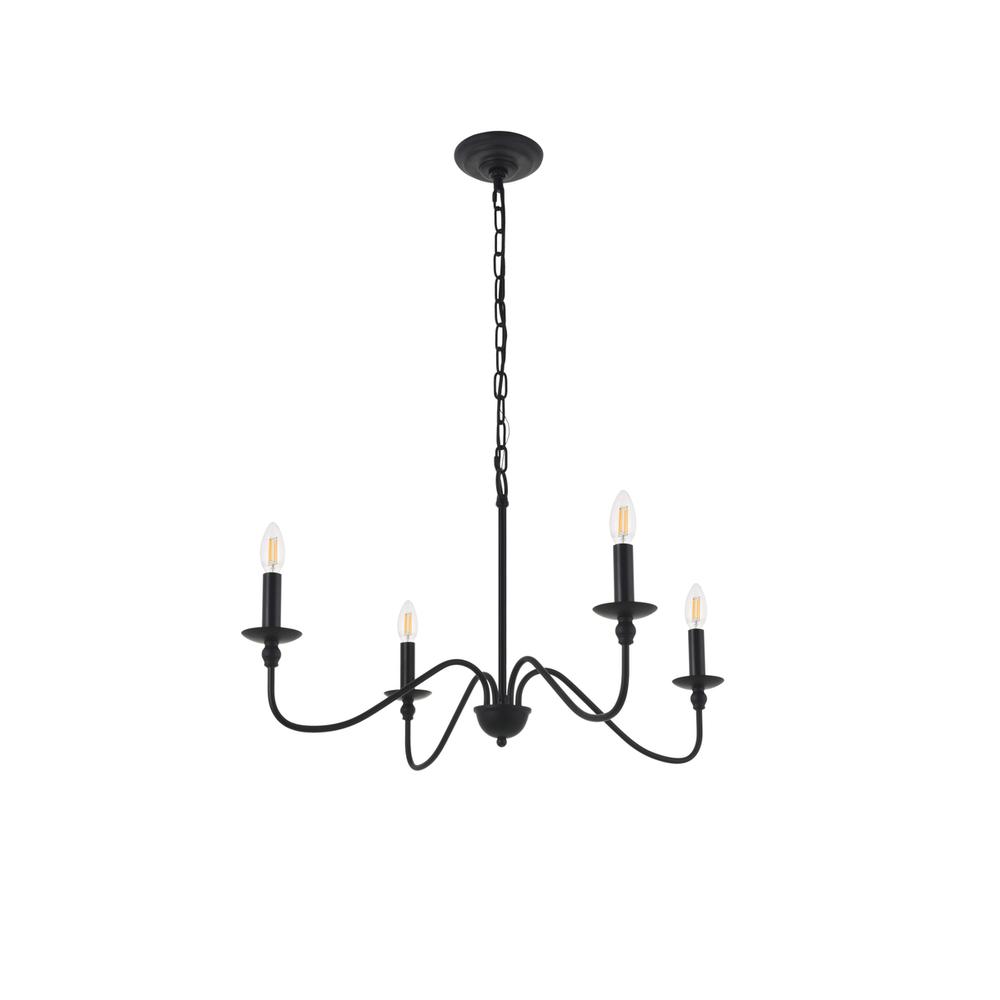 Rohan 4 light Matte Black Pendant. Picture 7