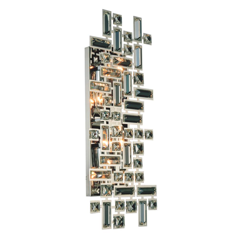 Picasso 4 light Chrome Wall Sconce Clear Royal Cut Crystal. Picture 1