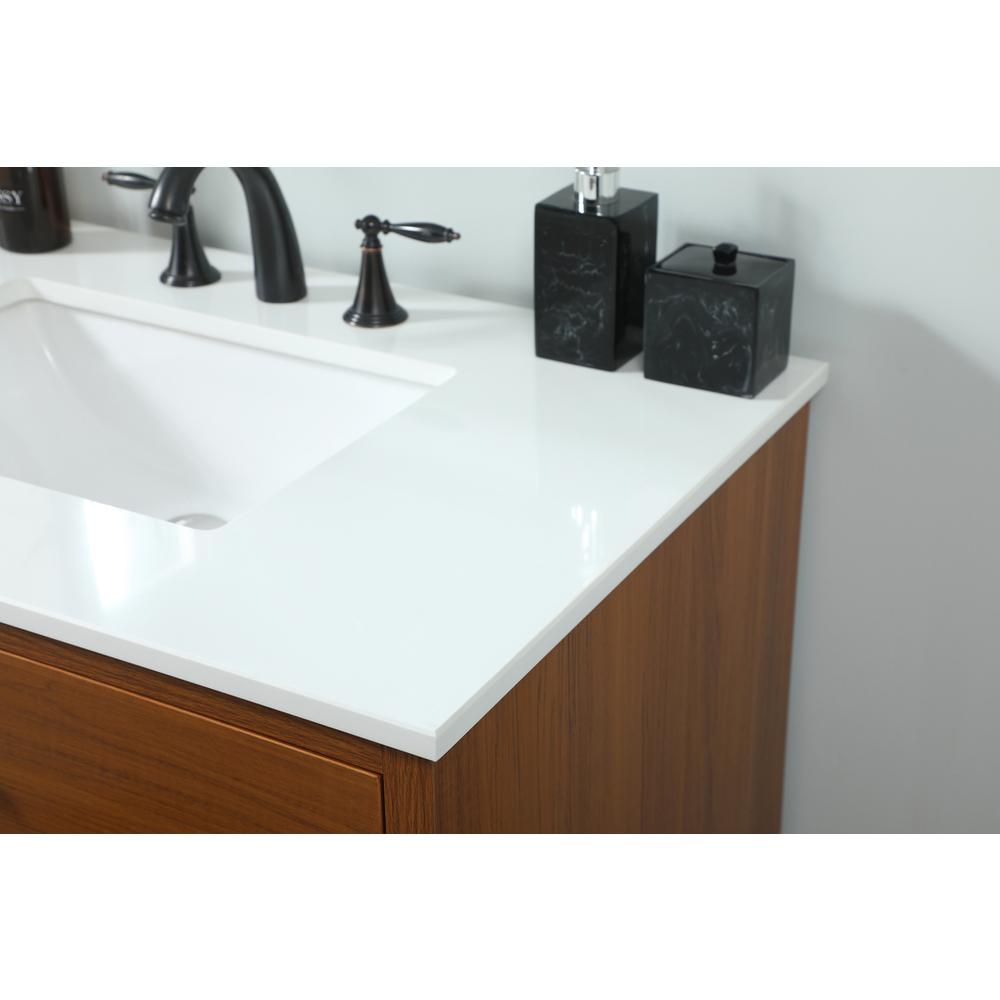 36 inch Single bathroom vanity in teak. Picture 5