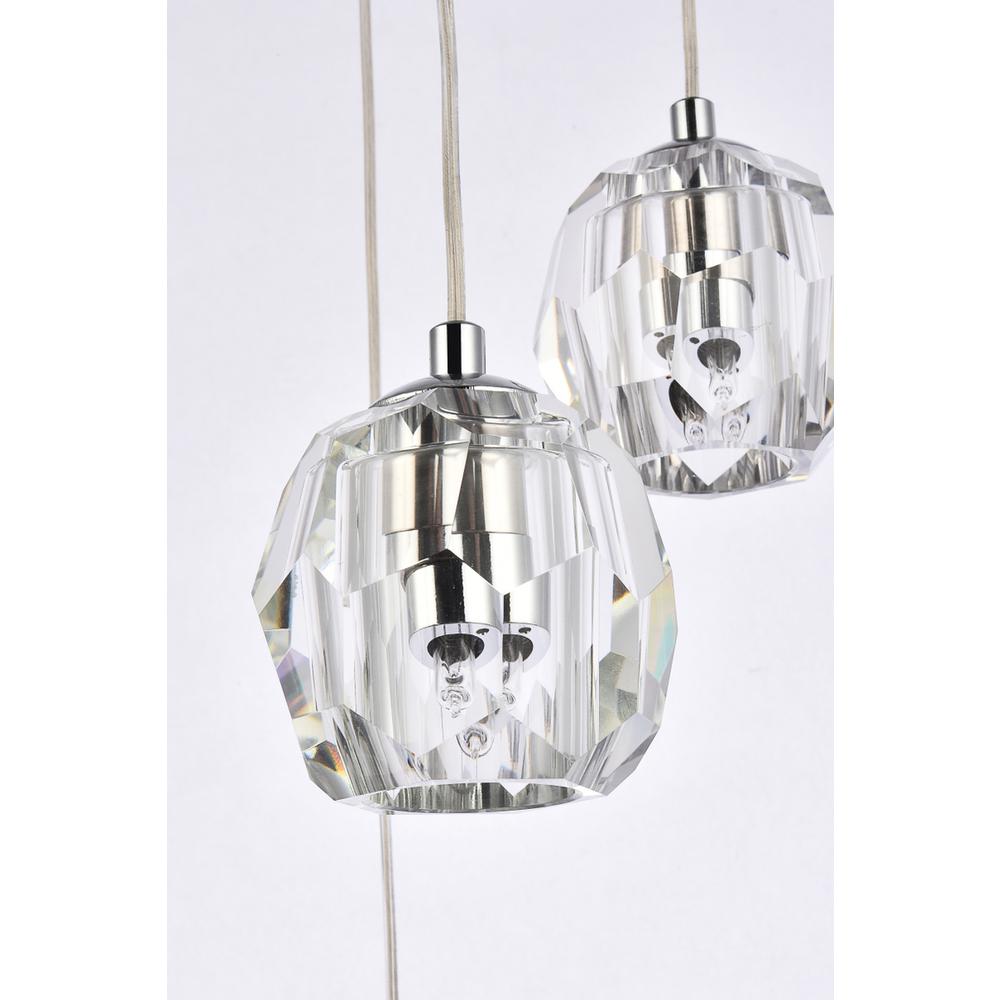 Eren 5 lights Chrome pendant. Picture 4