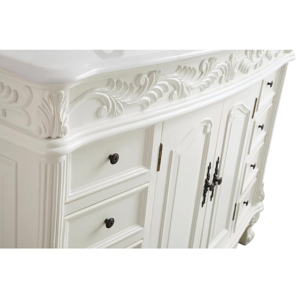 48 inch Single Bathroom vanity in Antique White. Picture 9