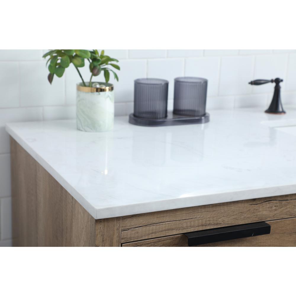 60 Inch SIngle Bathroom Vanity In Natural Oak. Picture 5
