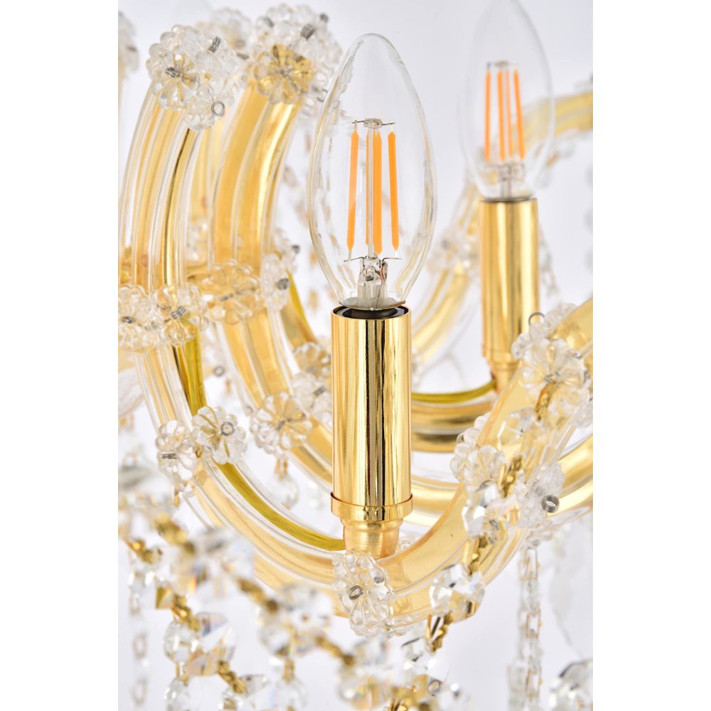 Maria Theresa 6 light Chrome Flush Mount Clear Royal Cut Crystal. Picture 5