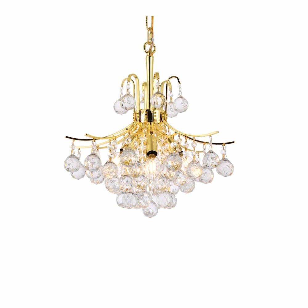 Toureg 6 light Gold Pendant Clear Royal Cut Crystal. Picture 3