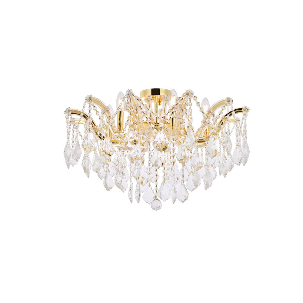Maria Theresa 6 light Chrome Flush Mount Clear Royal Cut Crystal. Picture 3