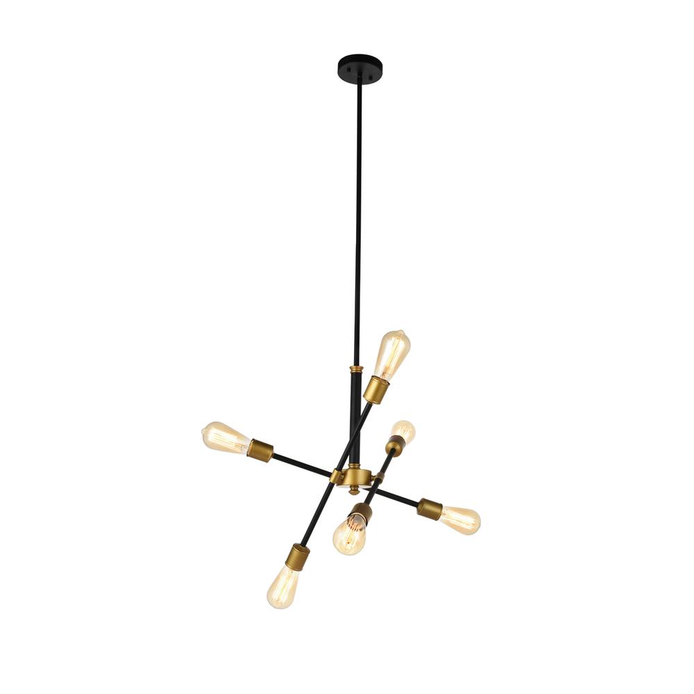 Axel 6 Lights Black Pendant. Picture 3