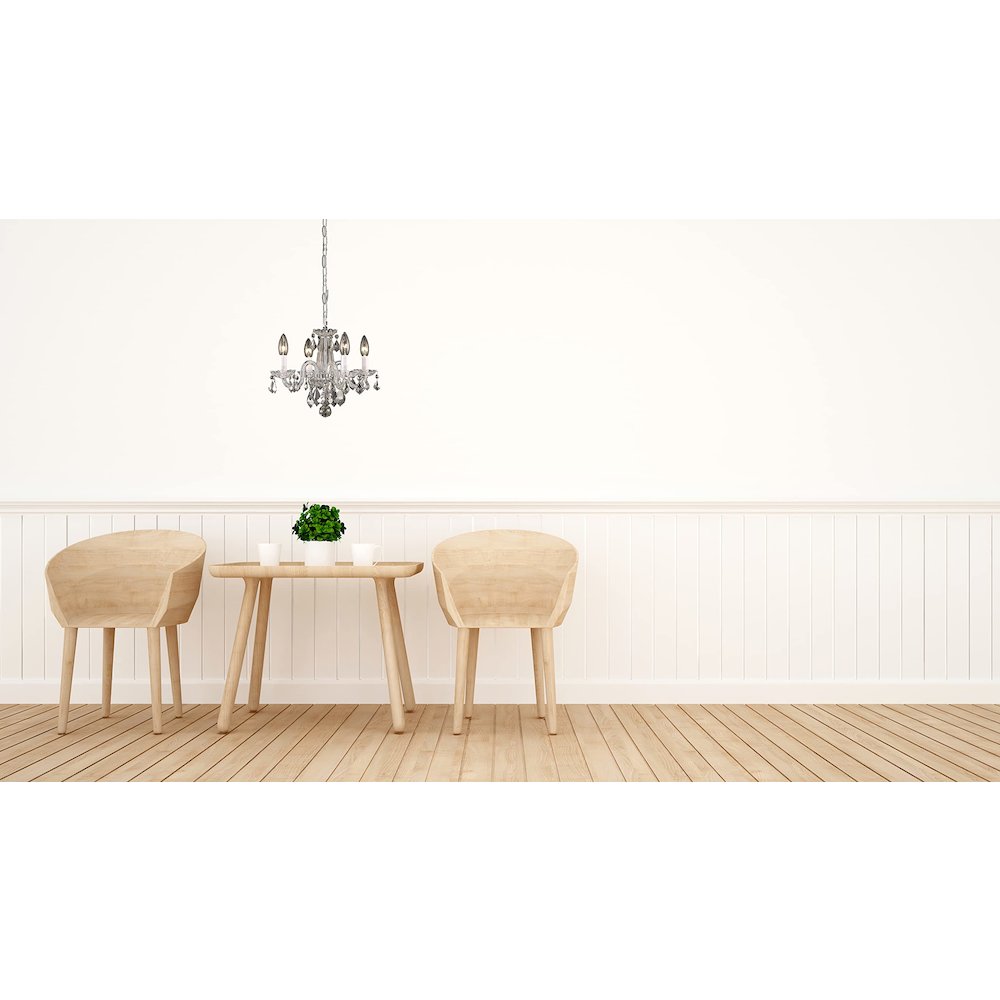 Azalea Collection Pendant D15in H12in Lt:4 Chrome Finish. Picture 2