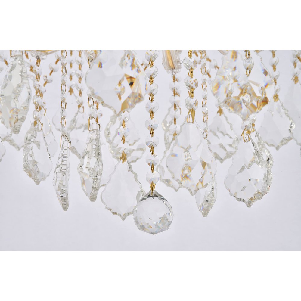 Maria Theresa 6 light Chrome Flush Mount Clear Royal Cut Crystal. Picture 6