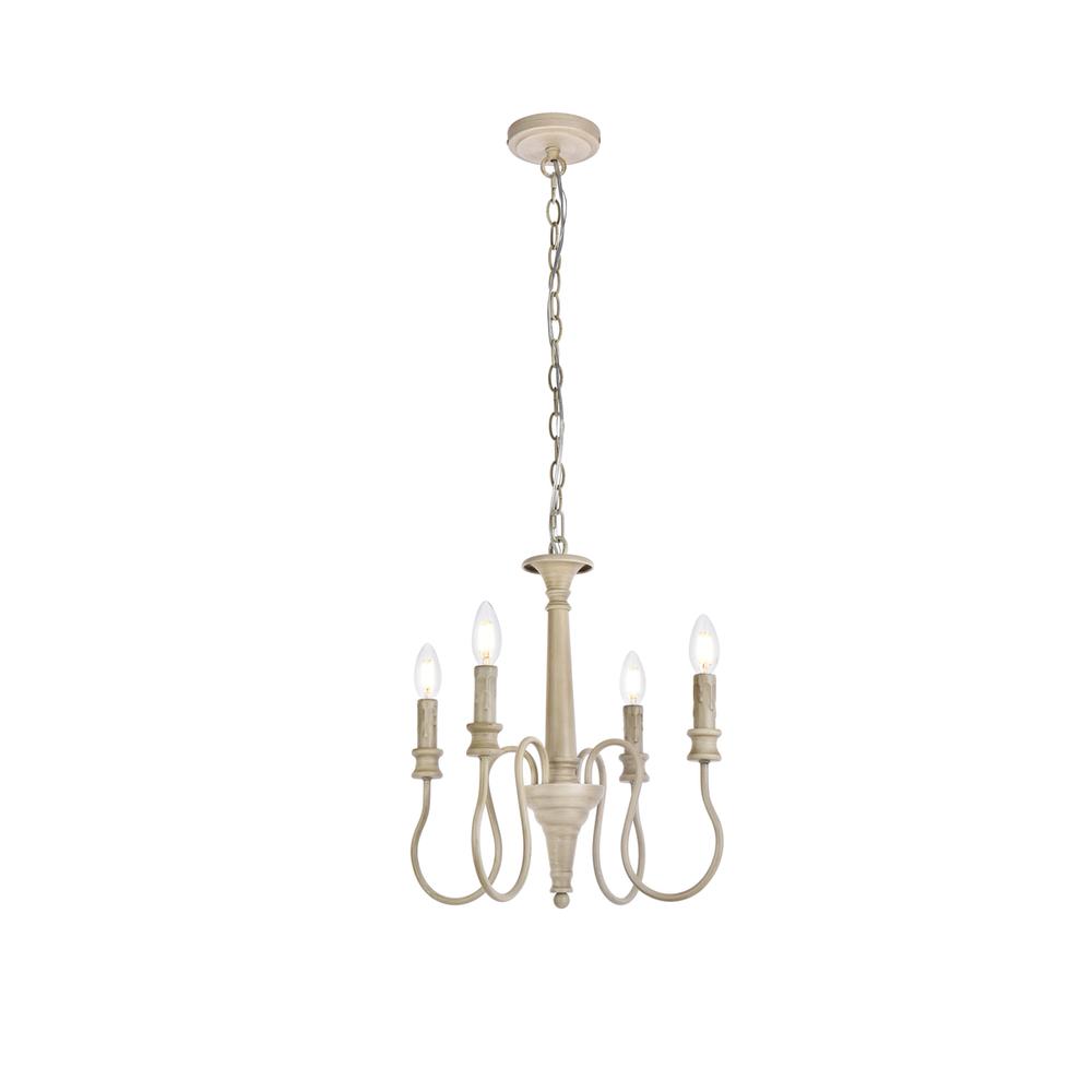 Flynx 4 lights pendant in weathered dove. Picture 1