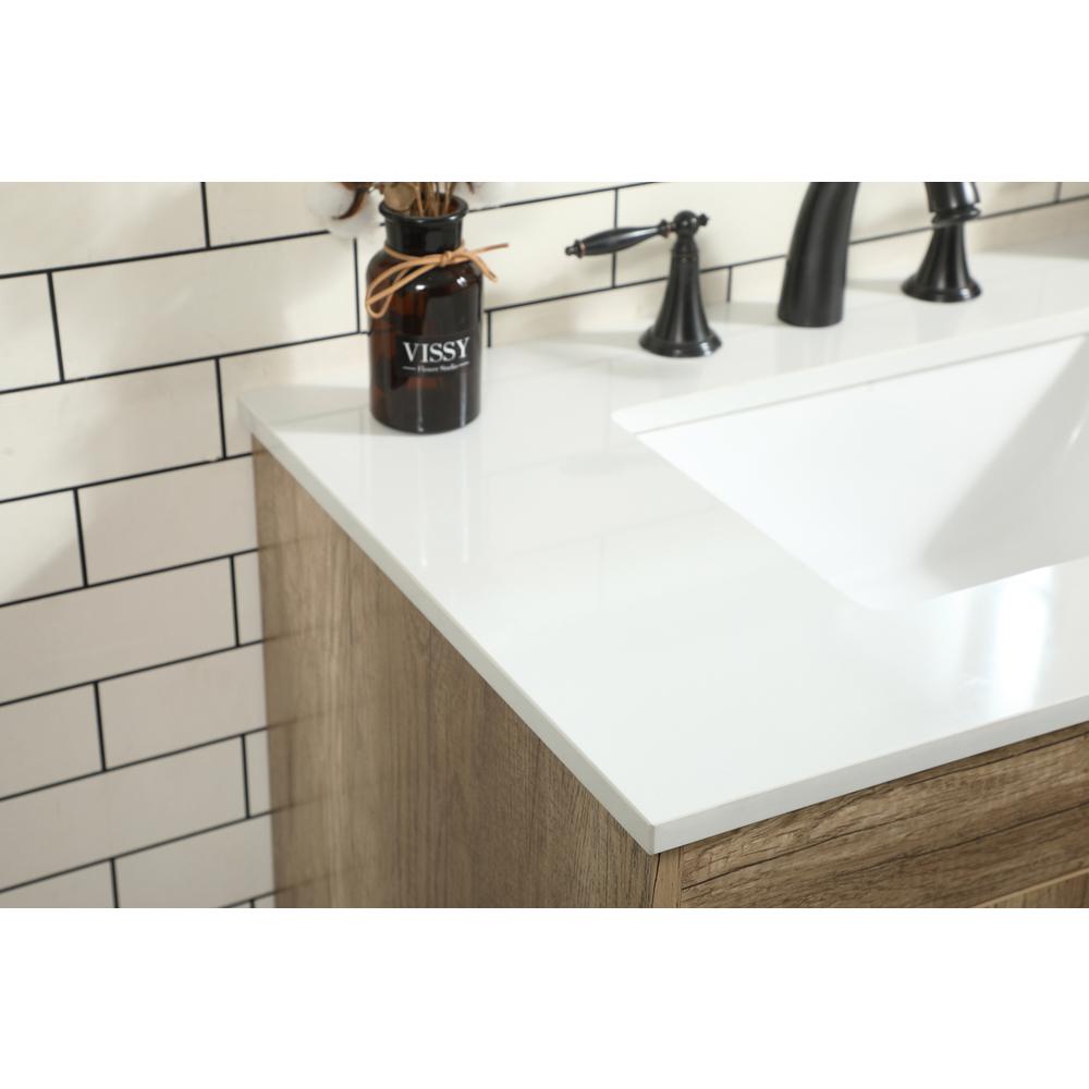 30 inch Single bathroom vanity in natural oak. Picture 5