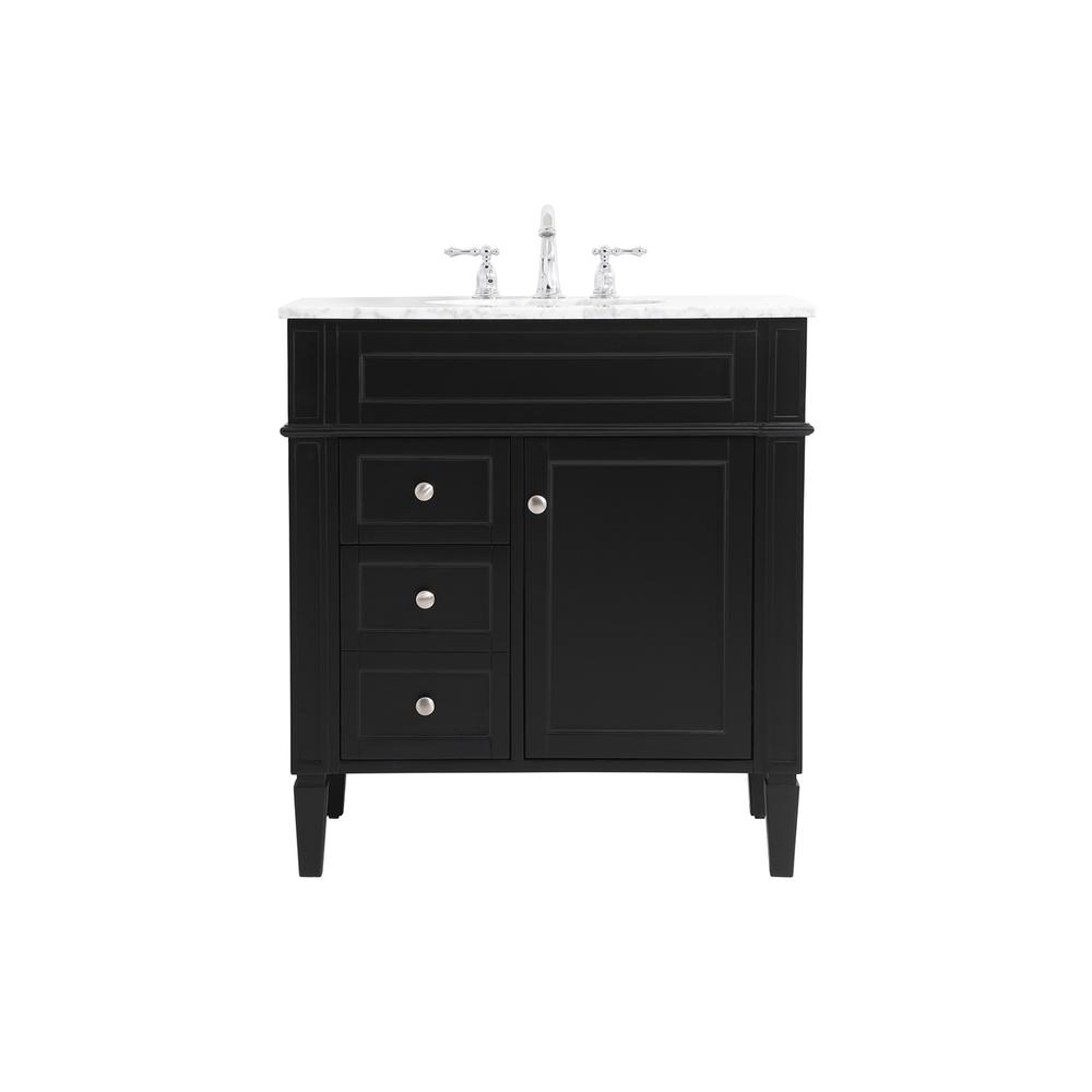 32 inch Single bathroom vanity in Black. Picture 1