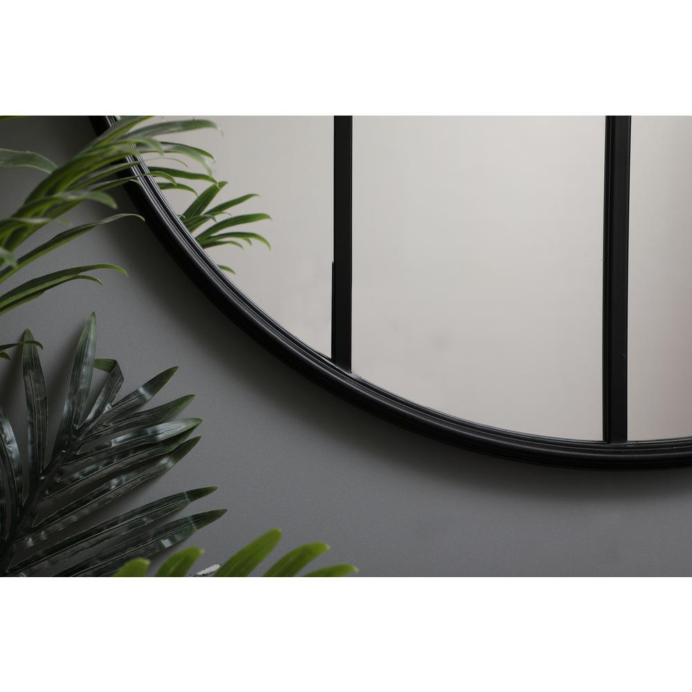 Metal windowpane mirror 32 inch x 32 inch in Black. Picture 3