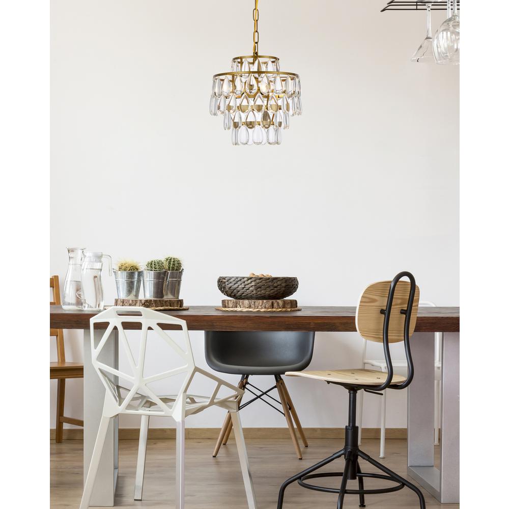 Mila 12 inch pendant in brass. Picture 8