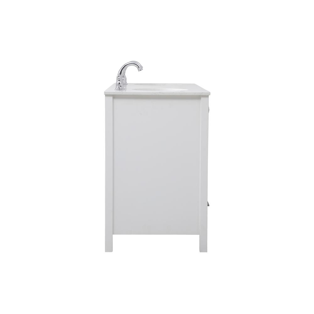 60 inch Double Bathroom Vanity in White. Picture 13
