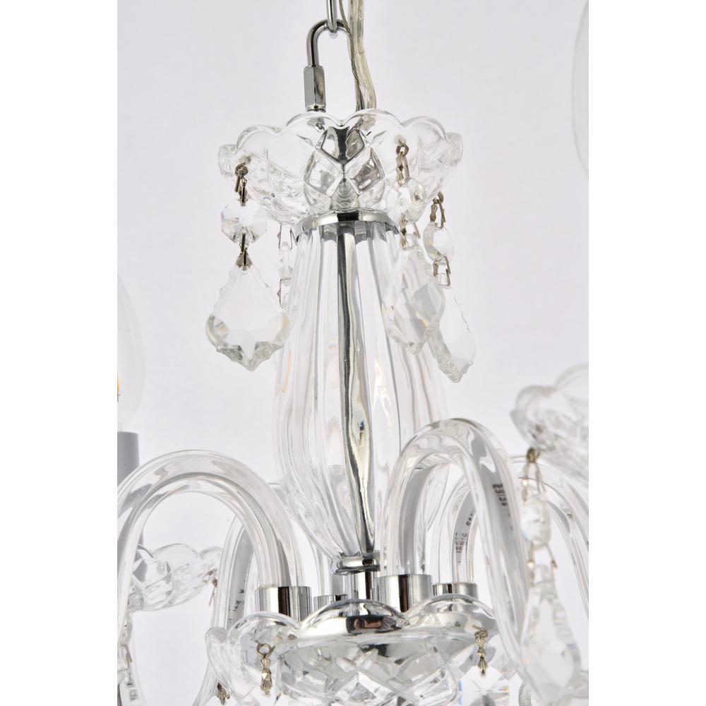 Rococo 4 light Chrome Pendant Clear Royal Cut Crystal. Picture 4