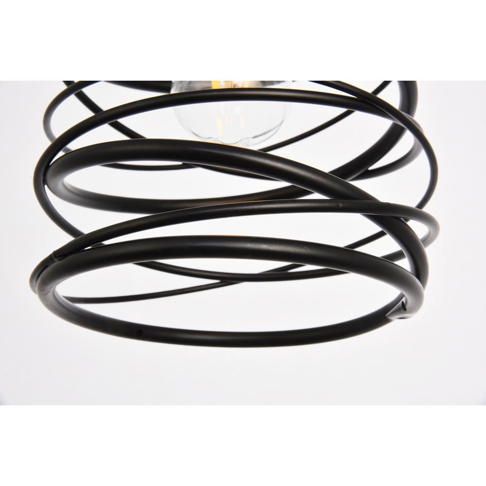 Hopper Collection Pendant D7.9 H11.8 Lt:1 Black Finish. Picture 4