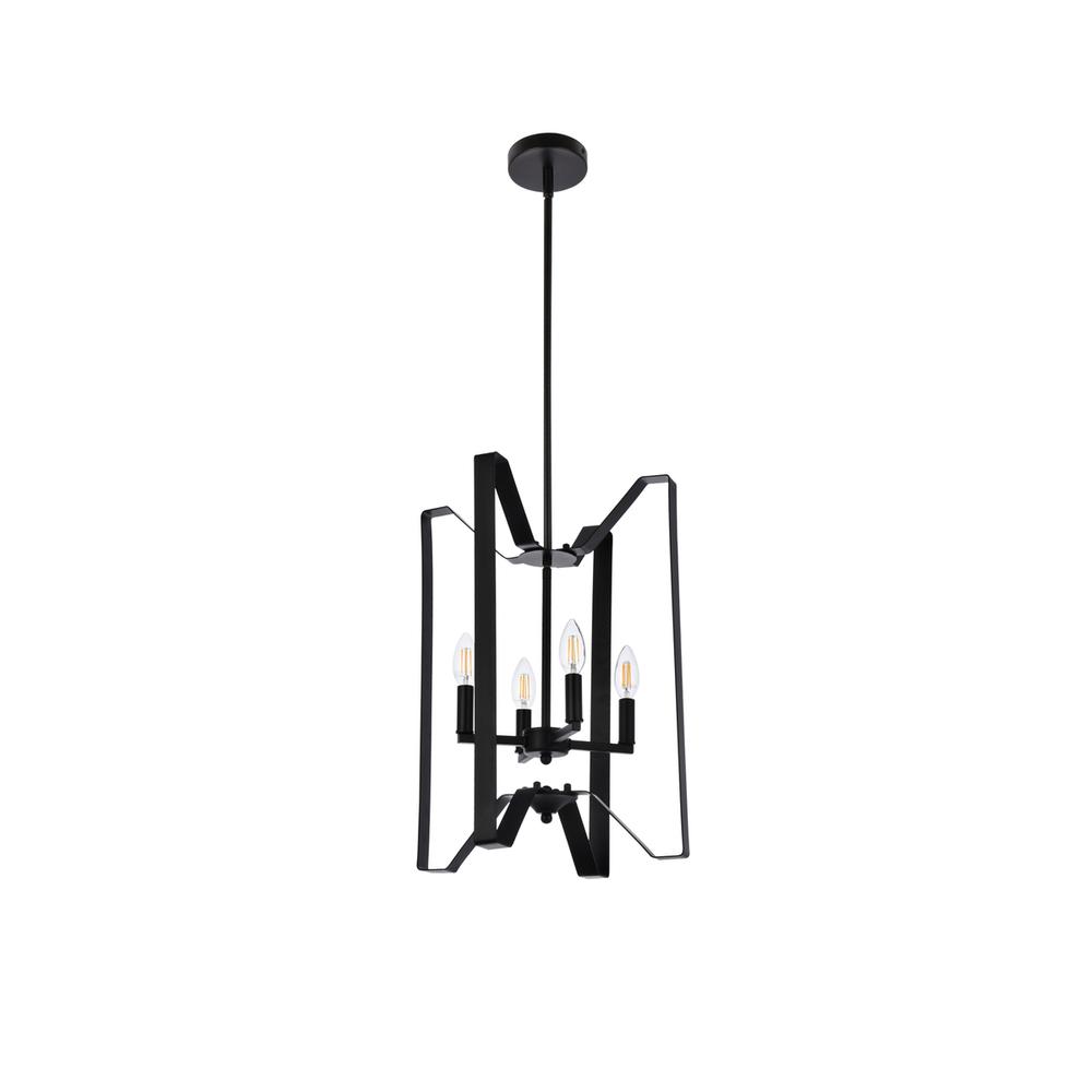 Hoffman 4 lights pendant in black. Picture 6