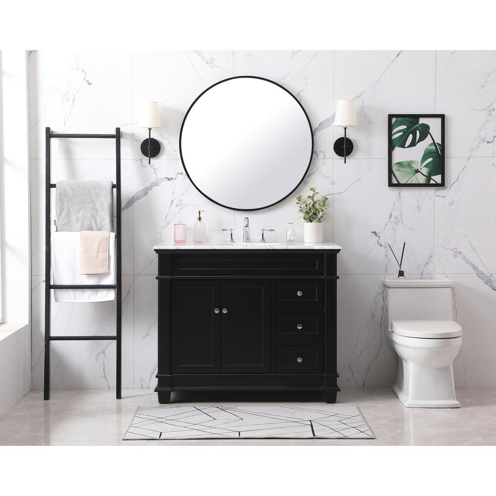 42 inch Single bathroom vanity set in black. Picture 4