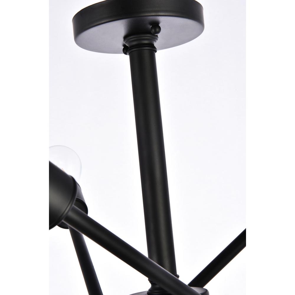 Axel 6 lights black flushmount. Picture 4
