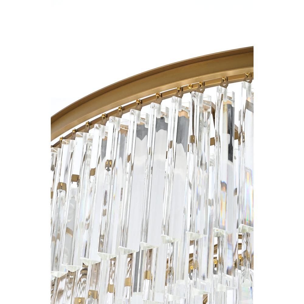 Sydney 48 inch spiral crystal chandelier in satin gold. Picture 4