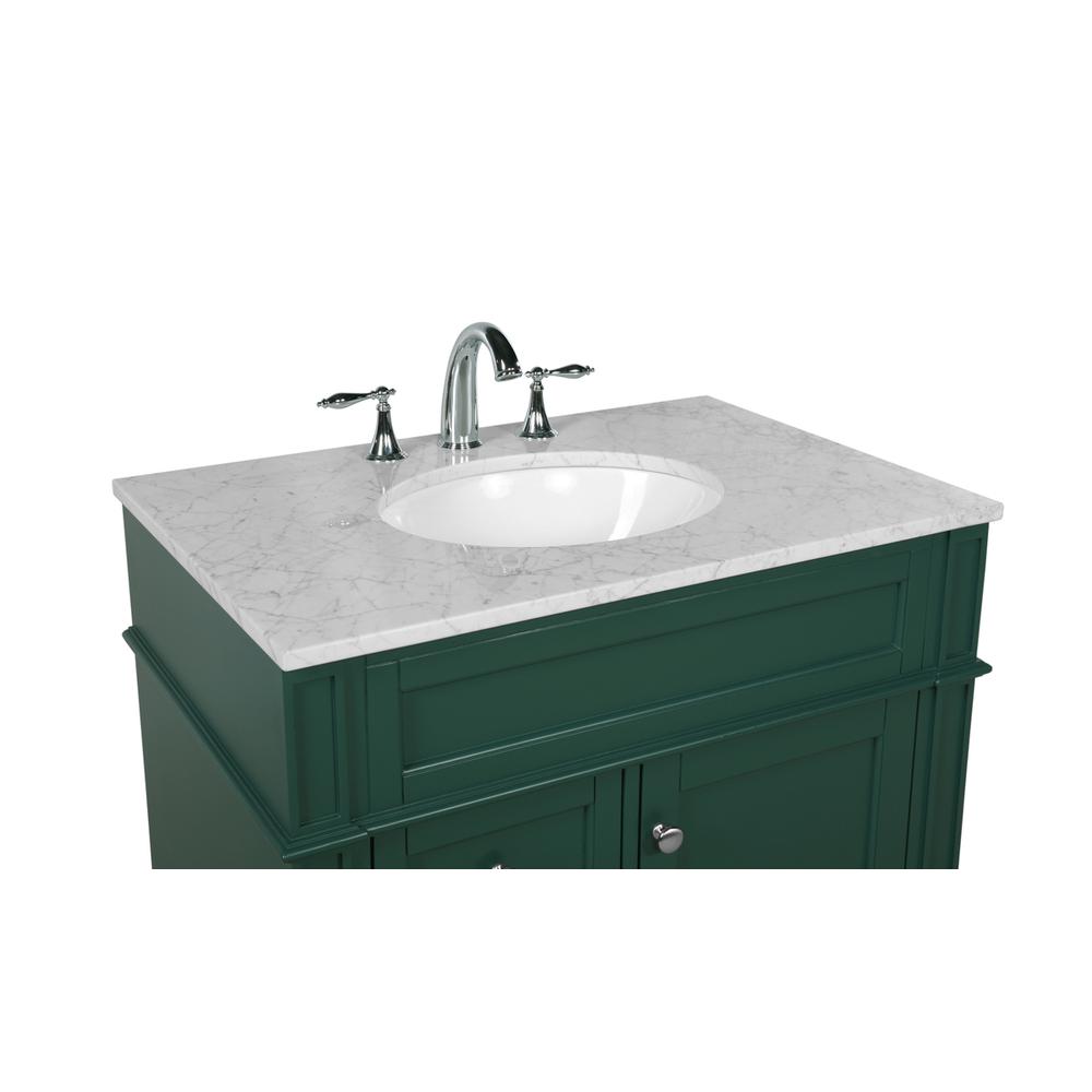 32 inch Single bathroom vanity in green. Picture 11