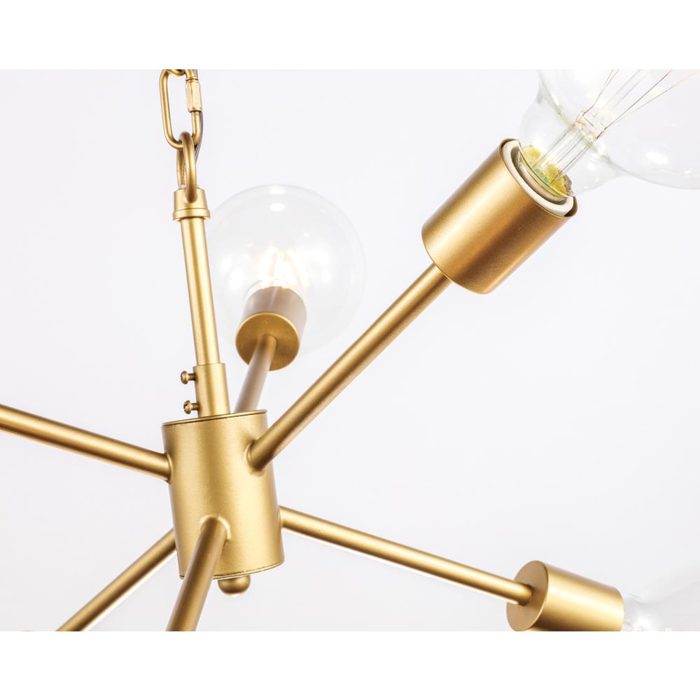 Nolan  6 light Brass pendant. Picture 9