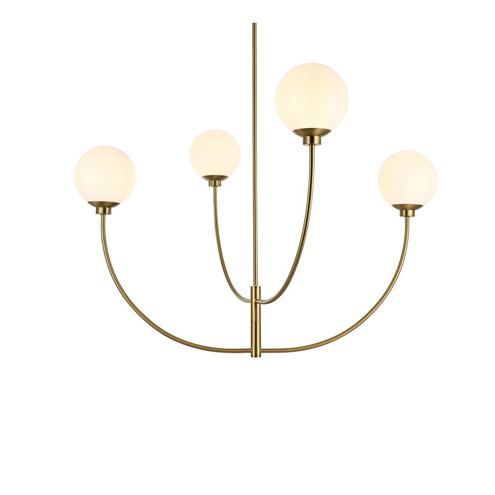 Nyomi 42 inch chandelier in Satin Gold. Picture 2