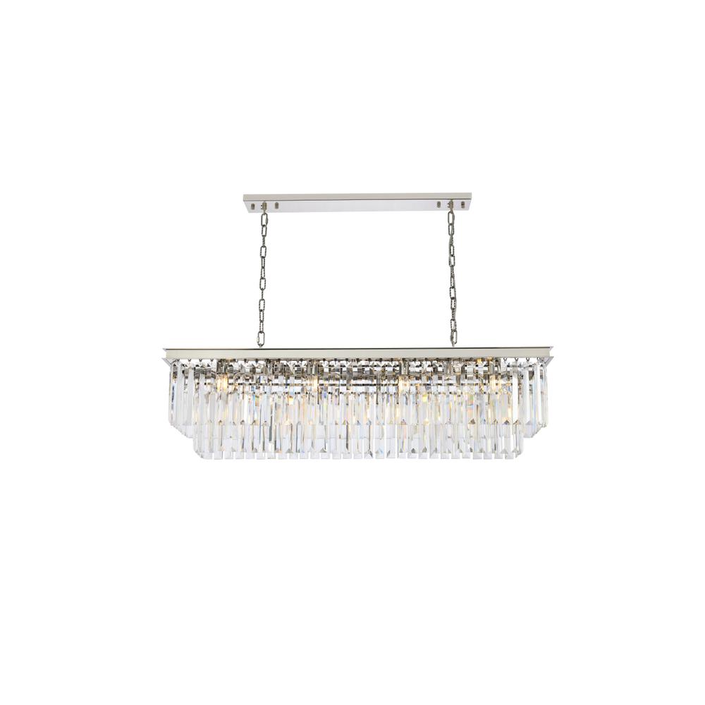 Sydney 12 light polished nickel Chandelier Clear Royal Cut Crystal. Picture 1