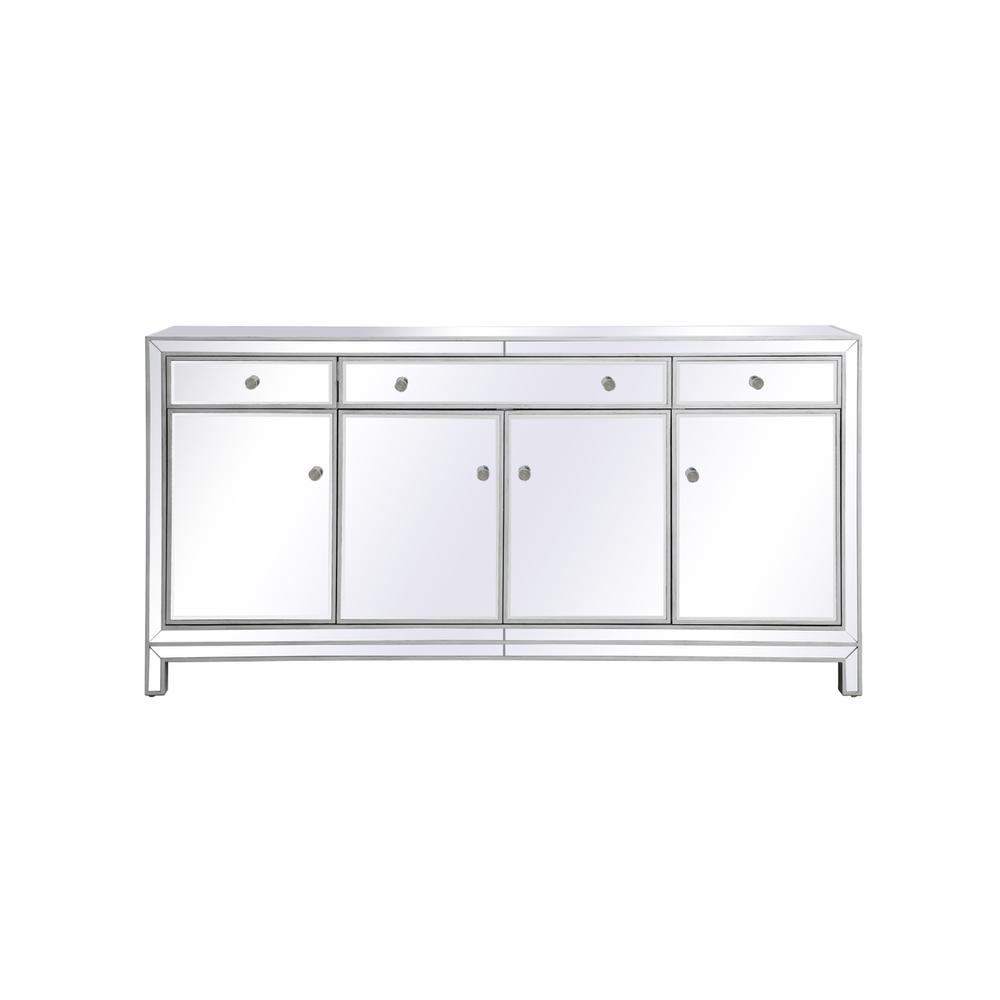Reflexion 72 in. mirrored credenza in antique silver. Picture 1