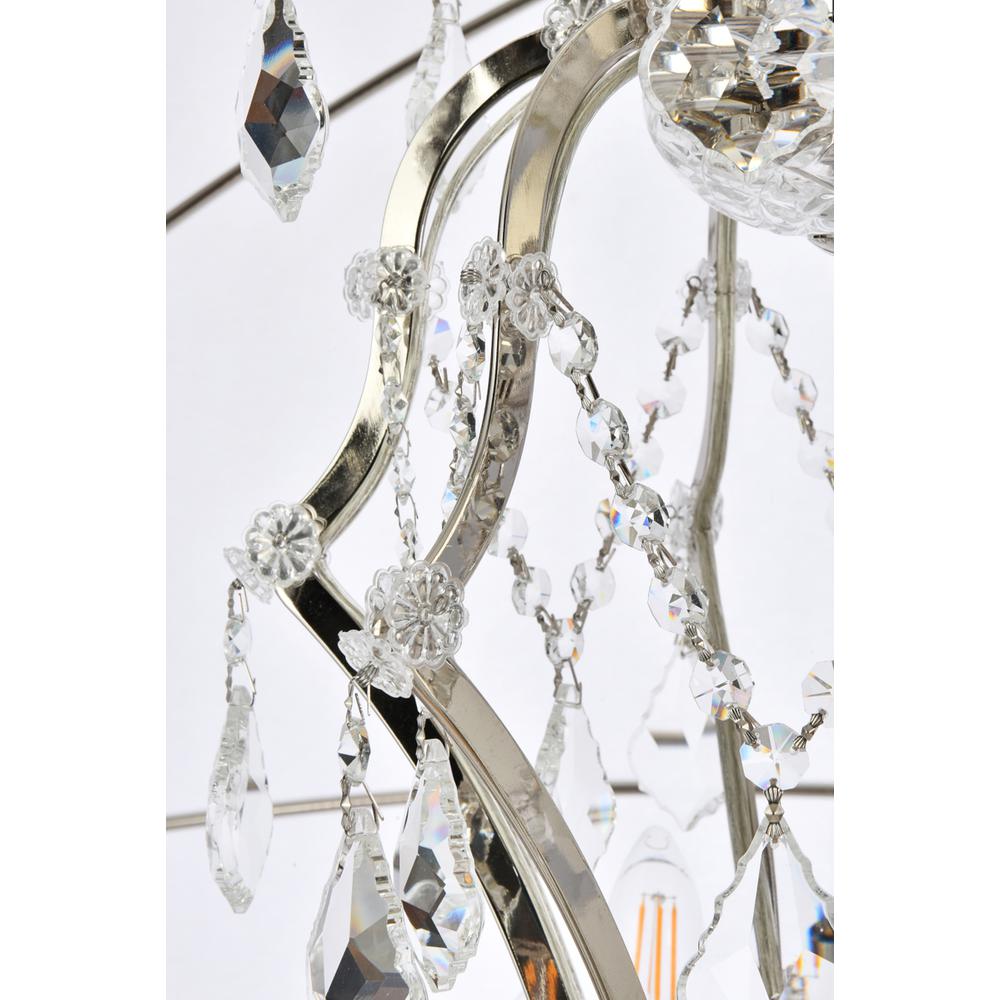 Geneva 25 light polished nickel Chandelier Clear Royal Cut crystal. Picture 4